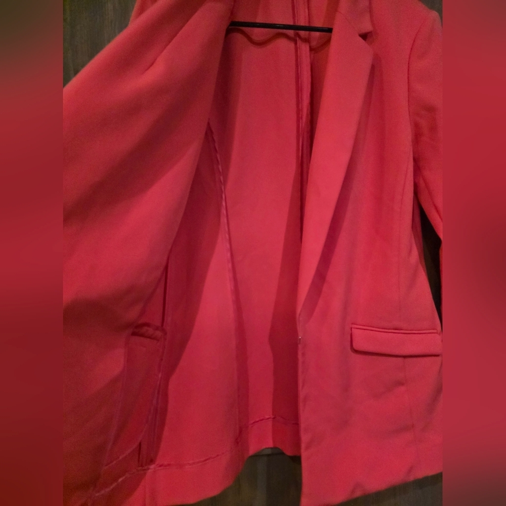 I.N.C. Coral Blazer -- International Concepts Women's Menswear Size Medium - Picture 6 of 8